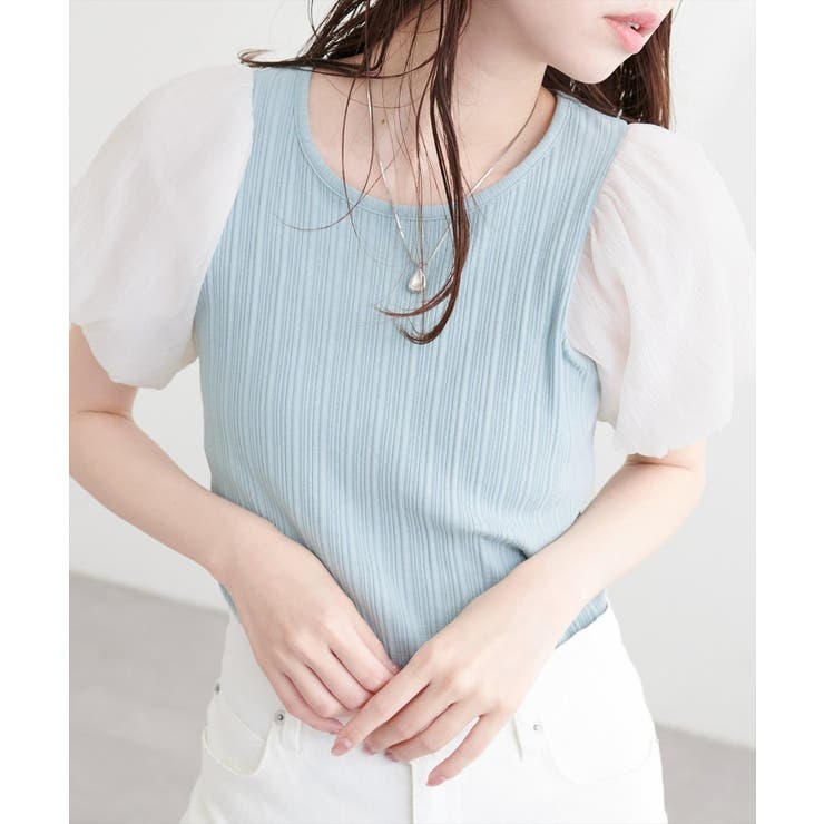 【natural couture】シアーバルーンスリーブトップス | NICE CLAUP / OLIVE des OLIVE　OUTLET | 詳細画像24 
