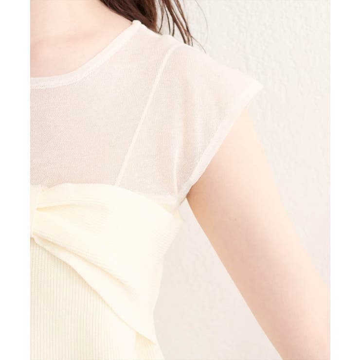 【natural couture】フロントリボンペプラムニット | NICE CLAUP / OLIVE des OLIVE　OUTLET | 詳細画像11 