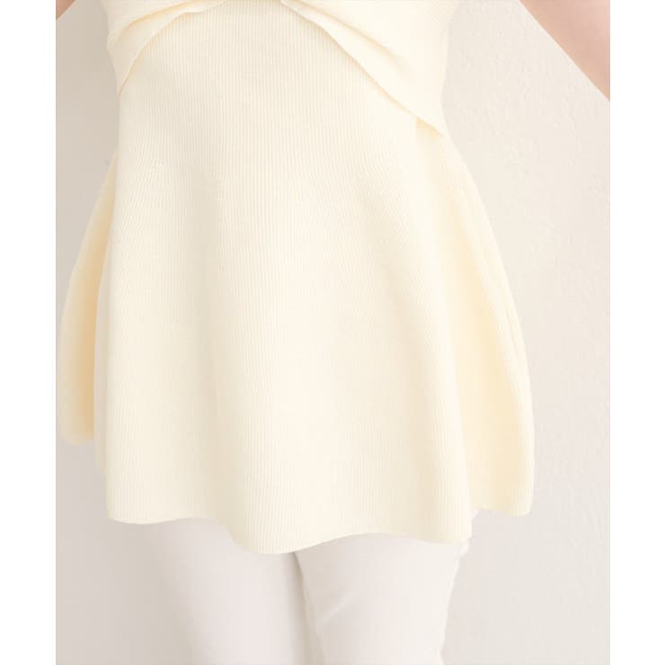 【natural couture】フロントリボンペプラムニット | NICE CLAUP / OLIVE des OLIVE　OUTLET | 詳細画像12 