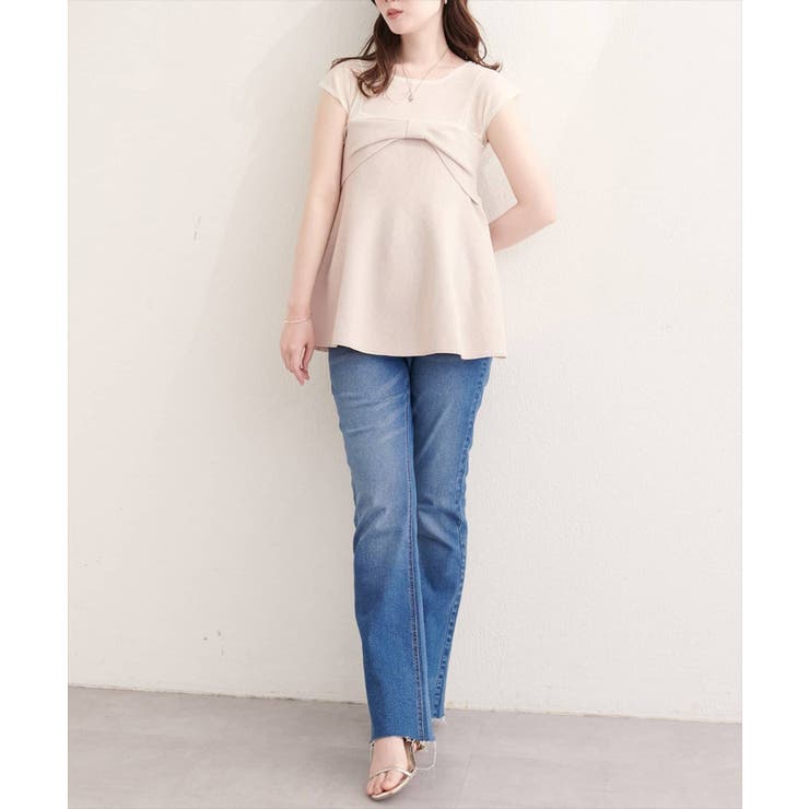 【natural couture】フロントリボンペプラムニット | NICE CLAUP / OLIVE des OLIVE　OUTLET | 詳細画像25 