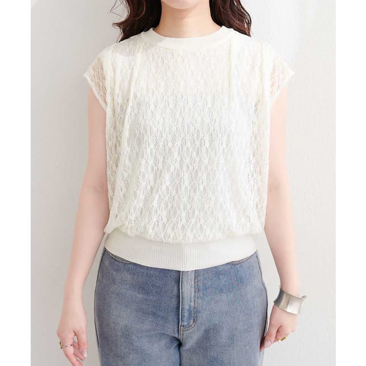 【natural couture】接触冷感レースレイヤードニット | NICE CLAUP / OLIVE des OLIVE　OUTLET | 詳細画像25 