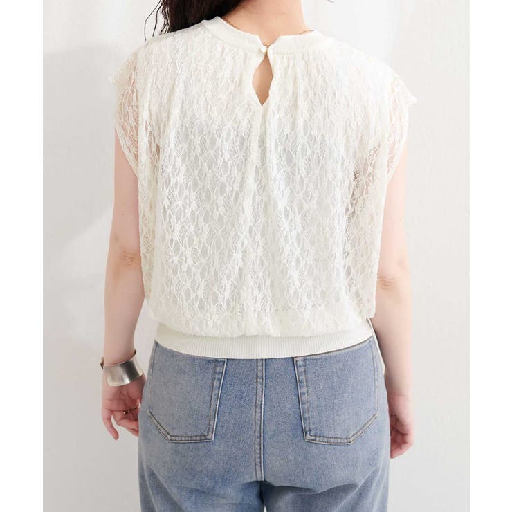 【natural couture】接触冷感レースレイヤードニット | NICE CLAUP / OLIVE des OLIVE　OUTLET | 詳細画像27 