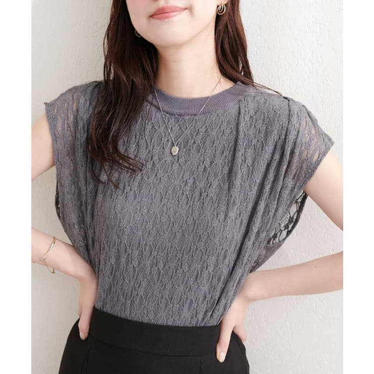 【natural couture】接触冷感レースレイヤードニット | NICE CLAUP / OLIVE des OLIVE　OUTLET | 詳細画像18 