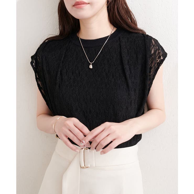 【natural couture】接触冷感レースレイヤードニット | NICE CLAUP / OLIVE des OLIVE　OUTLET | 詳細画像22 