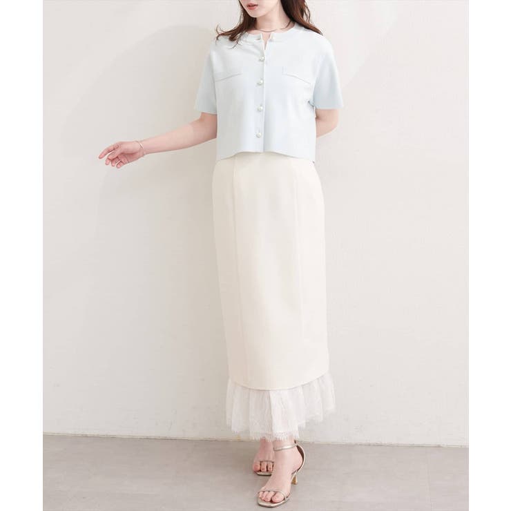 【natural couture】パール釦半袖ニットカーディガン | NICE CLAUP / OLIVE des OLIVE　OUTLET | 詳細画像18 