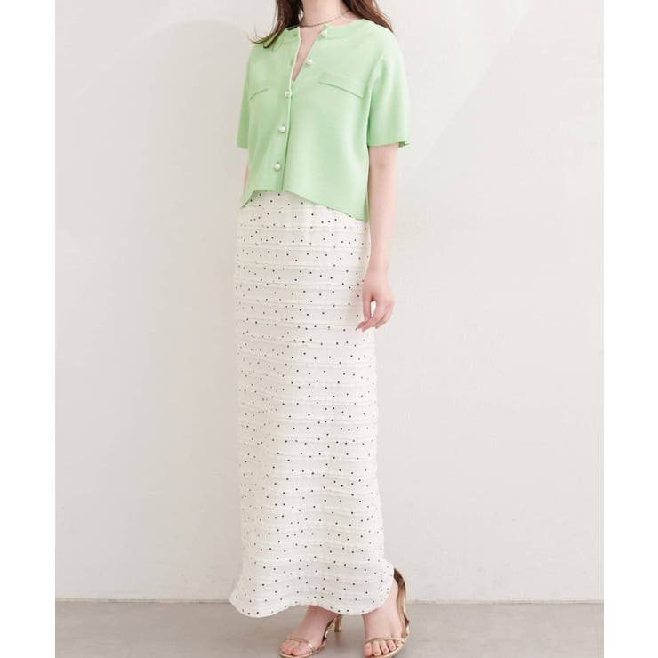 【natural couture】パール釦半袖ニットカーディガン | NICE CLAUP / OLIVE des OLIVE　OUTLET | 詳細画像22 