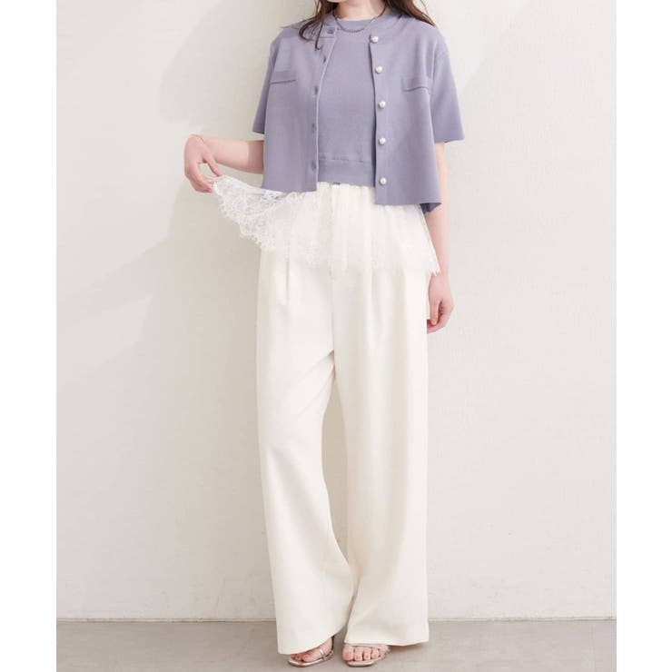 【natural couture】パール釦半袖ニットカーディガン | NICE CLAUP / OLIVE des OLIVE　OUTLET | 詳細画像26 