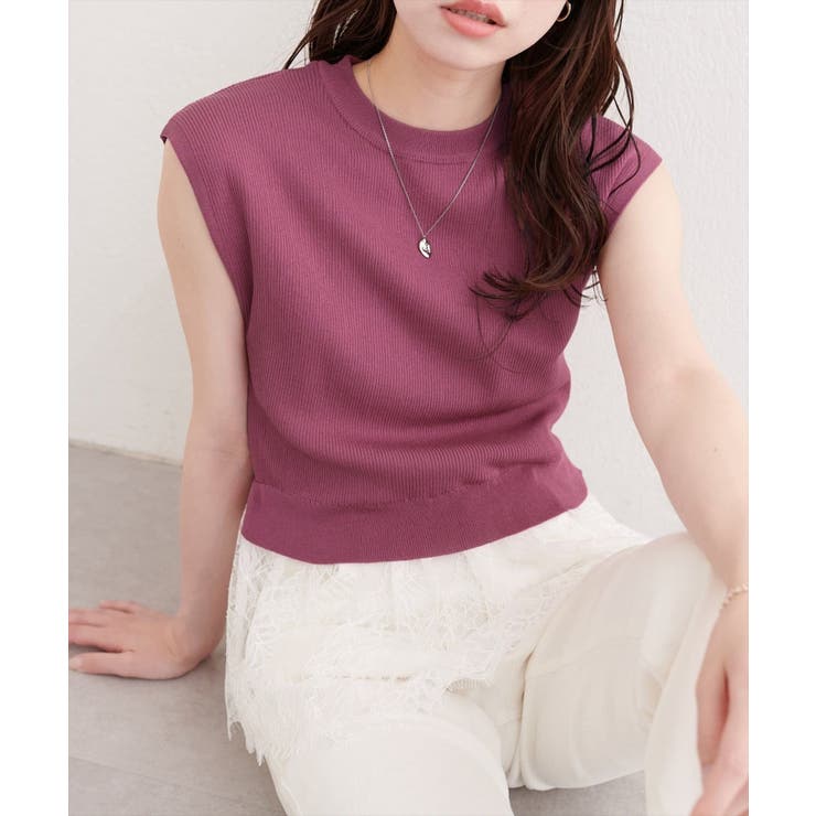 【natural couture】裾レースフレンチスリーブニットプルオーバー | NICE CLAUP / OLIVE des OLIVE　OUTLET | 詳細画像41 