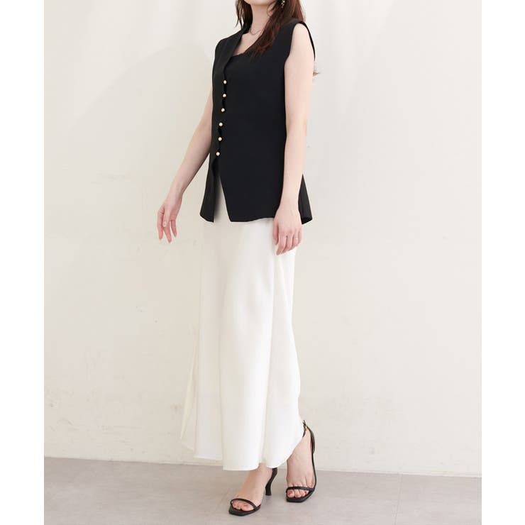 【natural couture】ゴールド釦ニットベスト | NICE CLAUP / OLIVE des OLIVE　OUTLET | 詳細画像14 