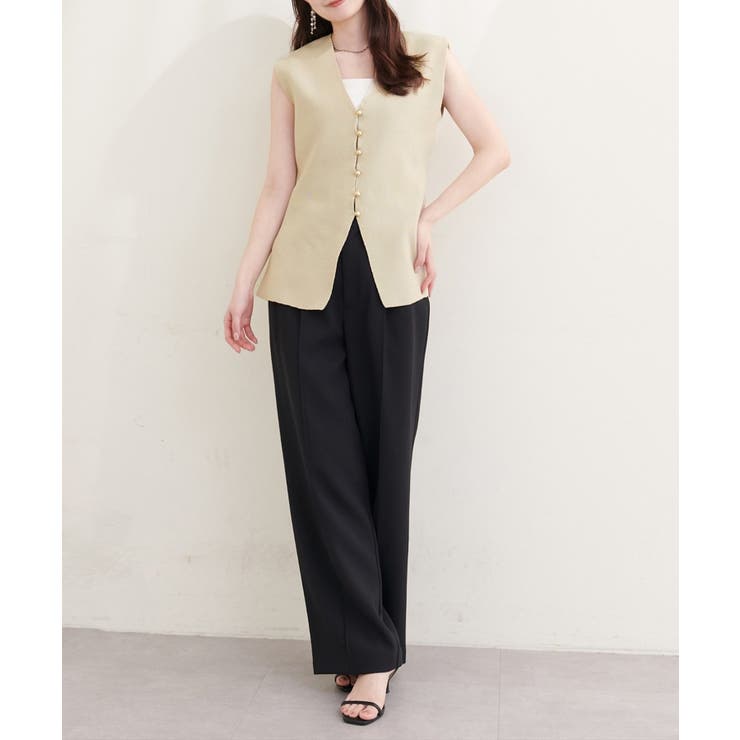 【natural couture】ゴールド釦ニットベスト | NICE CLAUP / OLIVE des OLIVE　OUTLET | 詳細画像8 