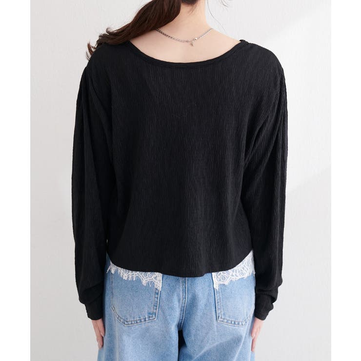 【natural couture】ランダムクレープカットソー2WAYカーデ | NICE CLAUP / OLIVE des OLIVE　OUTLET | 詳細画像14 