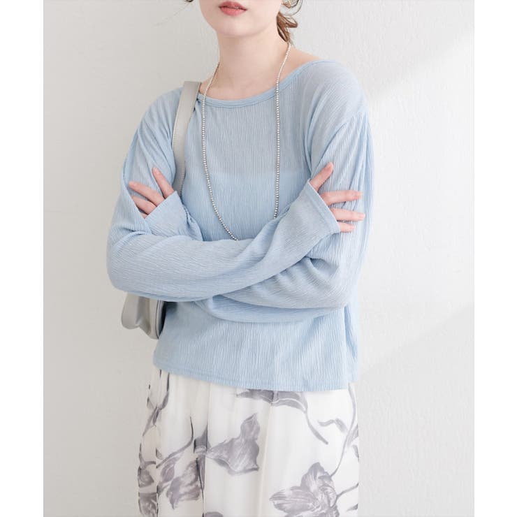 【natural couture】ランダムクレープカットソー2WAYカーデ | NICE CLAUP / OLIVE des OLIVE　OUTLET | 詳細画像21 