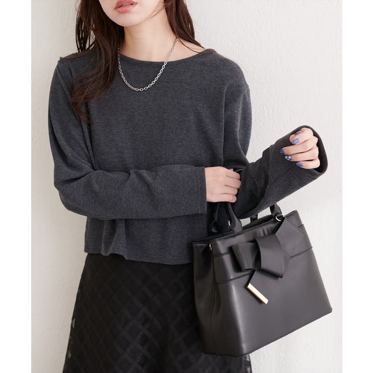 チャコール | 【natural couture】起毛フラッフィー2WAYカーデ | NICE CLAUP / OLIVE des OLIVE　OUTLET