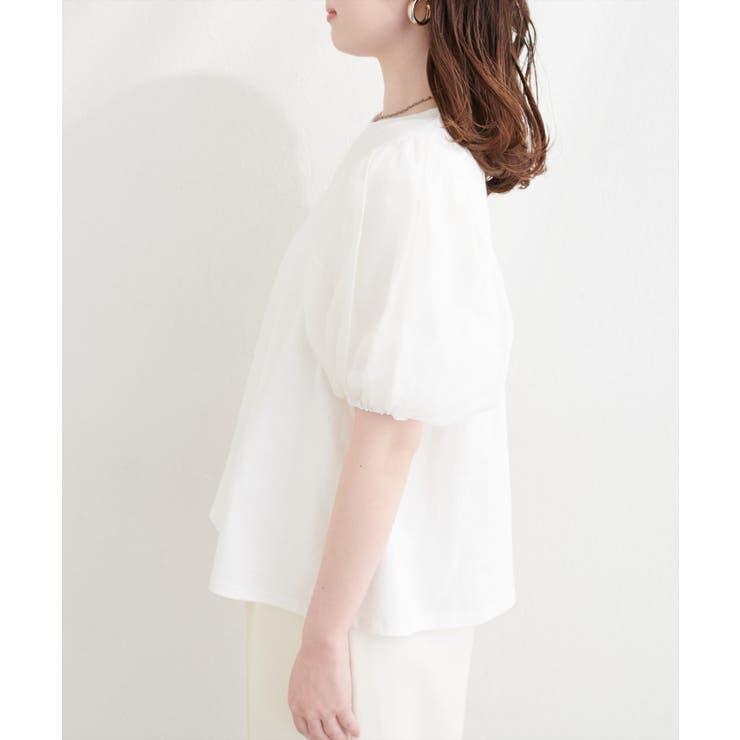 【natural couture】オーガンジーパフスリーブT | NICE CLAUP / OLIVE des OLIVE　OUTLET | 詳細画像3 