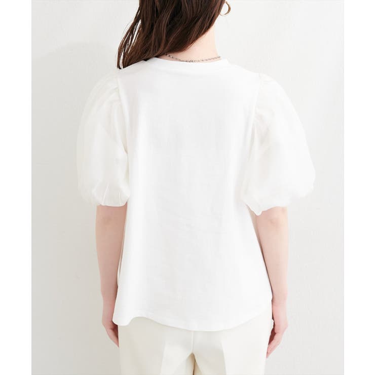 【natural couture】オーガンジーパフスリーブT | NICE CLAUP / OLIVE des OLIVE　OUTLET | 詳細画像4 
