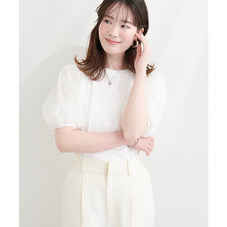 【natural couture】オーガンジーパフスリーブT | NICE CLAUP / OLIVE des OLIVE　OUTLET | 詳細画像10 