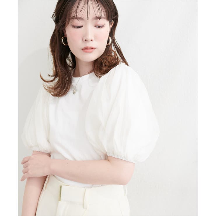 【natural couture】オーガンジーパフスリーブT | NICE CLAUP / OLIVE des OLIVE　OUTLET | 詳細画像11 