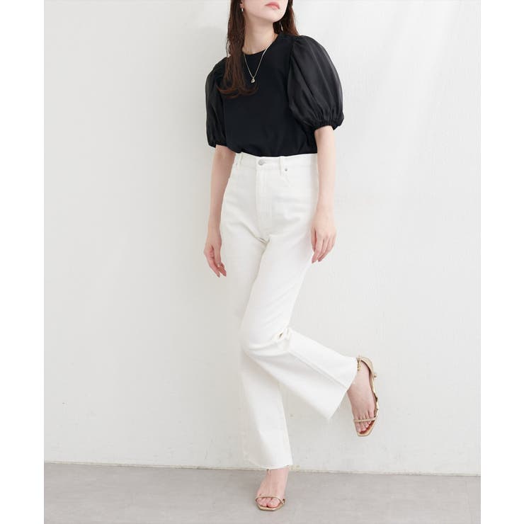 【natural couture】オーガンジーパフスリーブT | NICE CLAUP / OLIVE des OLIVE　OUTLET | 詳細画像15 