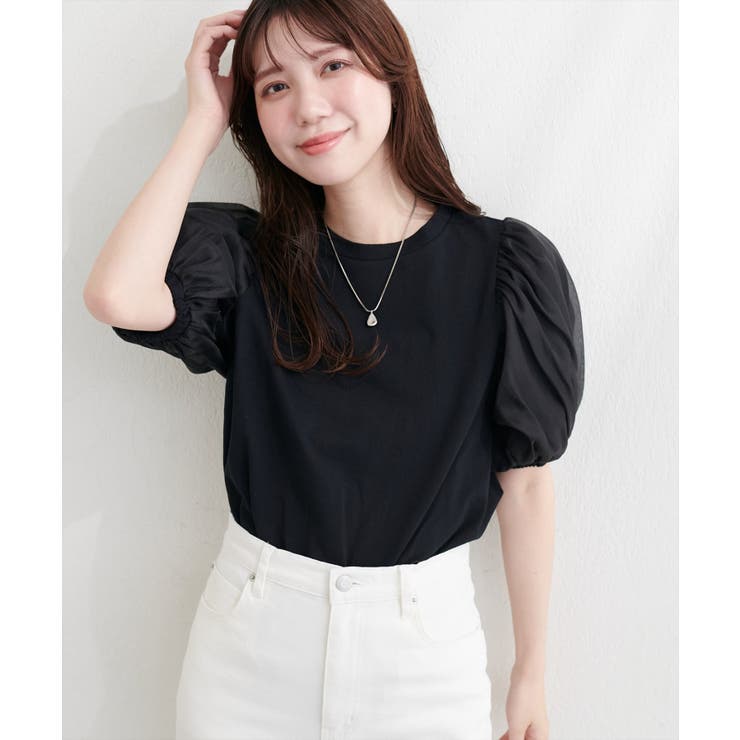 【natural couture】オーガンジーパフスリーブT | NICE CLAUP / OLIVE des OLIVE　OUTLET | 詳細画像17 