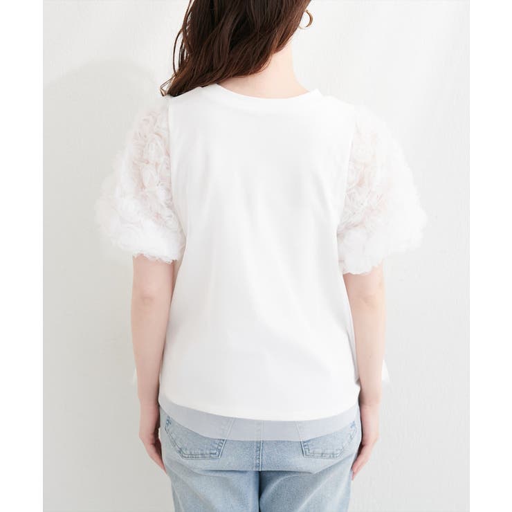 【natural couture】フラワーレースパフスリーブT | NICE CLAUP / OLIVE des OLIVE　OUTLET | 詳細画像12 