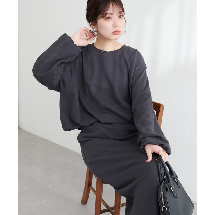 チャコール | 【natural couture】バルーンシルエットプルオーバー | NICE CLAUP / OLIVE des OLIVE　OUTLET