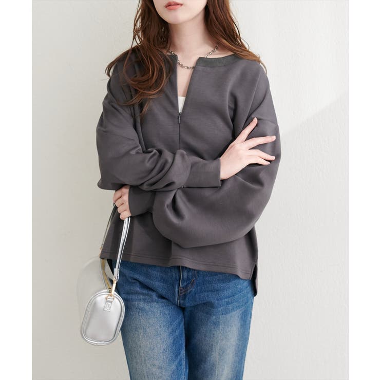 【natural couture】ハーフジップ付きダンボールプルオーハ… | NICE CLAUP / OLIVE des OLIVE　OUTLET | 詳細画像19 