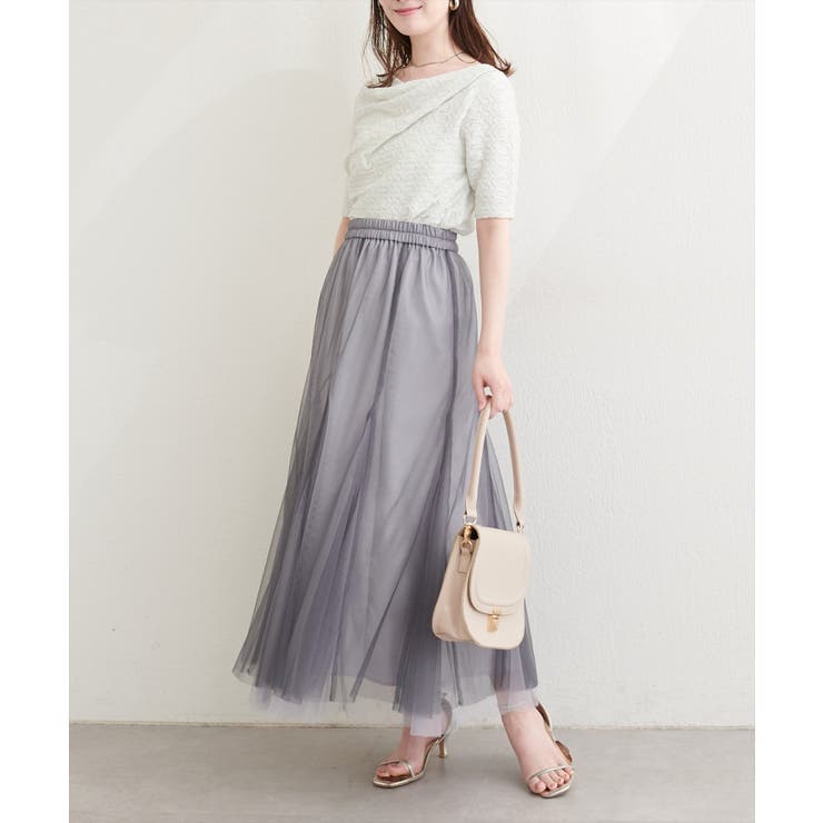 【natural couture】ジャガードカットドレープTOPS | NICE CLAUP / OLIVE des OLIVE　OUTLET | 詳細画像5 