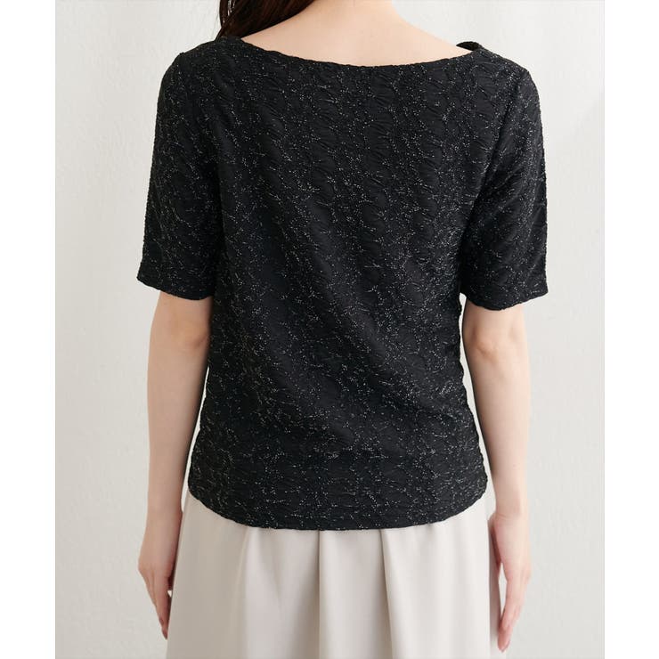 【natural couture】ジャガードカットドレープTOPS | NICE CLAUP / OLIVE des OLIVE　OUTLET | 詳細画像8 