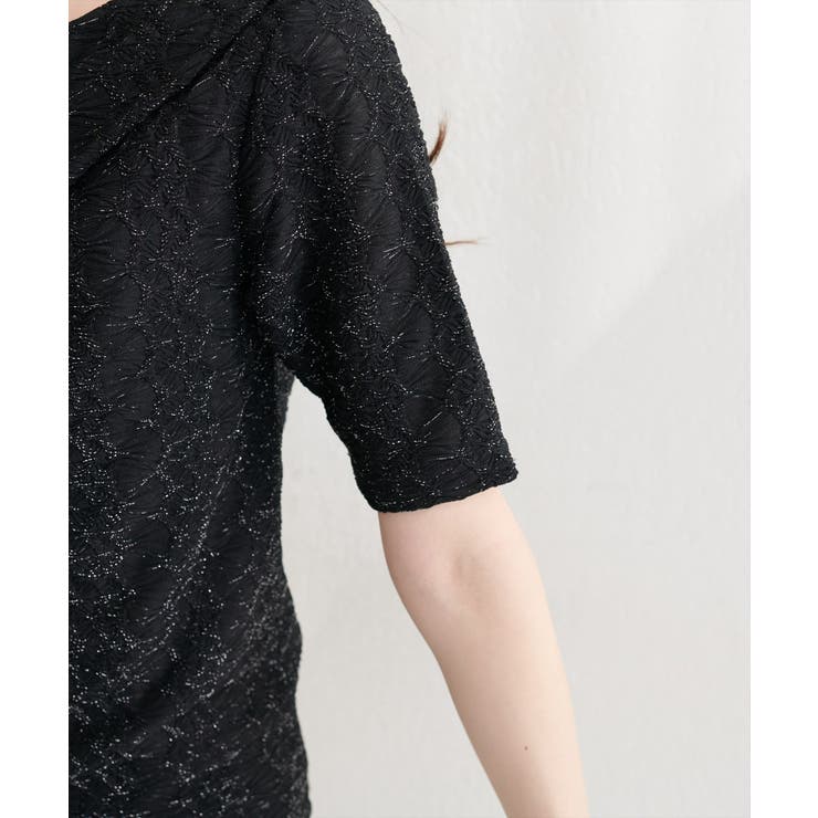【natural couture】ジャガードカットドレープTOPS | NICE CLAUP / OLIVE des OLIVE　OUTLET | 詳細画像10 