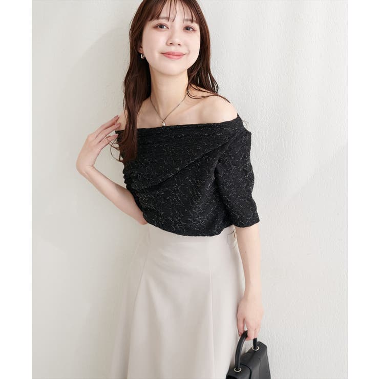 【natural couture】ジャガードカットドレープTOPS | NICE CLAUP / OLIVE des OLIVE　OUTLET | 詳細画像14 