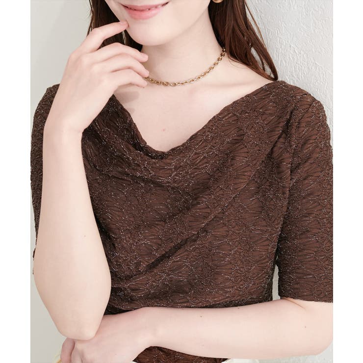 【natural couture】ジャガードカットドレープTOPS | NICE CLAUP / OLIVE des OLIVE　OUTLET | 詳細画像20 