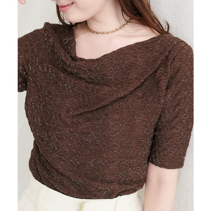 【natural couture】ジャガードカットドレープTOPS | NICE CLAUP / OLIVE des OLIVE　OUTLET | 詳細画像21 