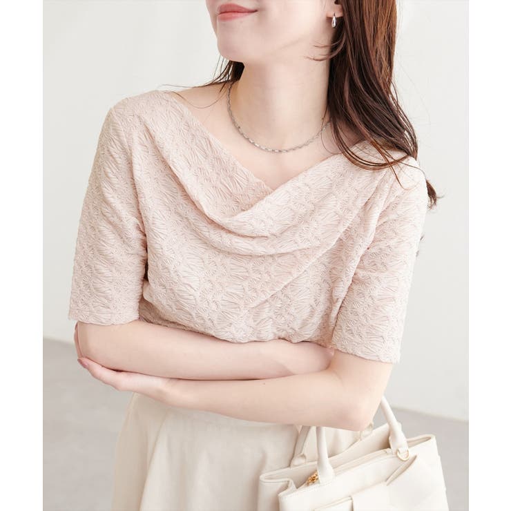 【natural couture】ジャガードカットドレープTOPS | NICE CLAUP / OLIVE des OLIVE　OUTLET | 詳細画像23 