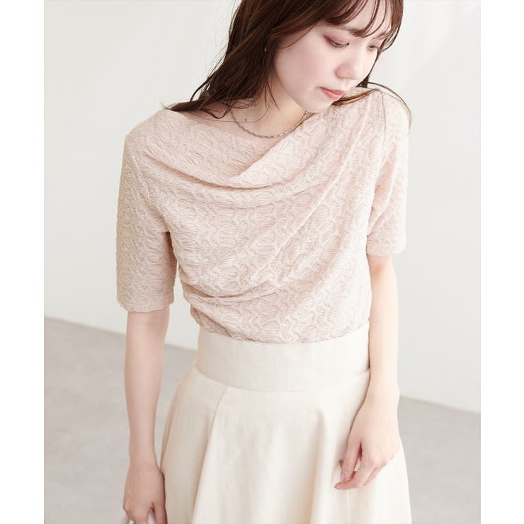 【natural couture】ジャガードカットドレープTOPS | NICE CLAUP / OLIVE des OLIVE　OUTLET | 詳細画像24 