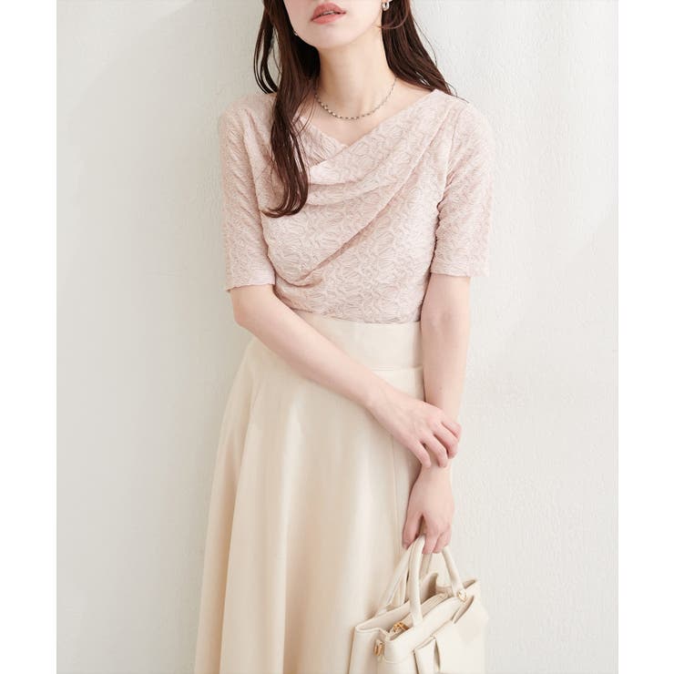 【natural couture】ジャガードカットドレープTOPS | NICE CLAUP / OLIVE des OLIVE　OUTLET | 詳細画像25 