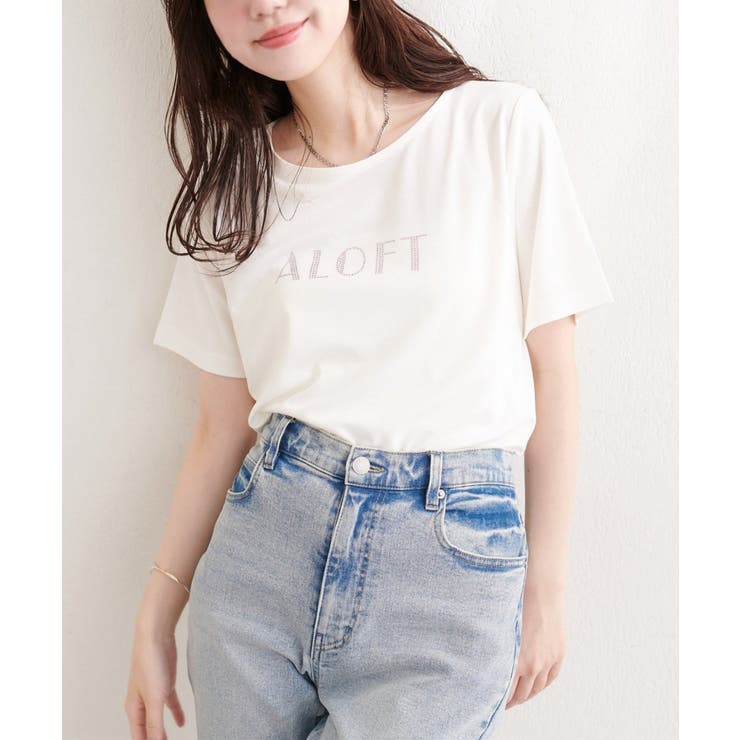 ラインストーンロゴ半袖Tシャツ | NICE CLAUP / OLIVE des OLIVE　OUTLET | 詳細画像6 