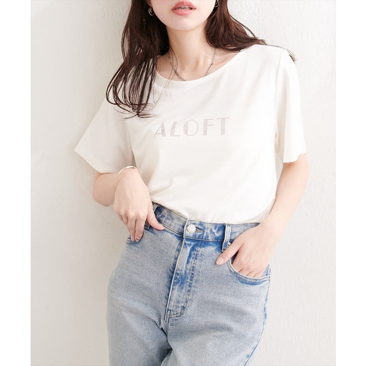 ラインストーンロゴ半袖Tシャツ | NICE CLAUP / OLIVE des OLIVE　OUTLET | 詳細画像7 