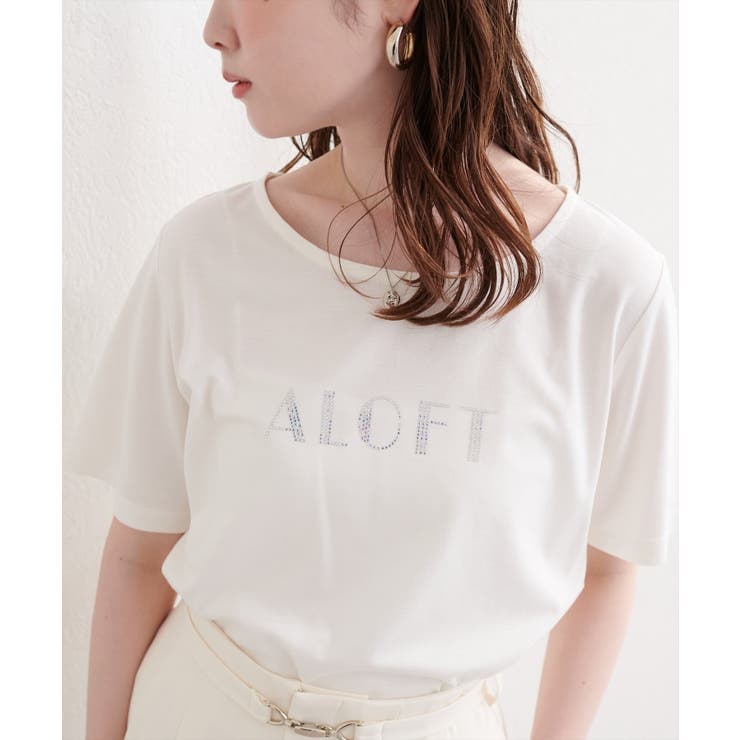 ラインストーンロゴ半袖Tシャツ | NICE CLAUP / OLIVE des OLIVE　OUTLET | 詳細画像10 
