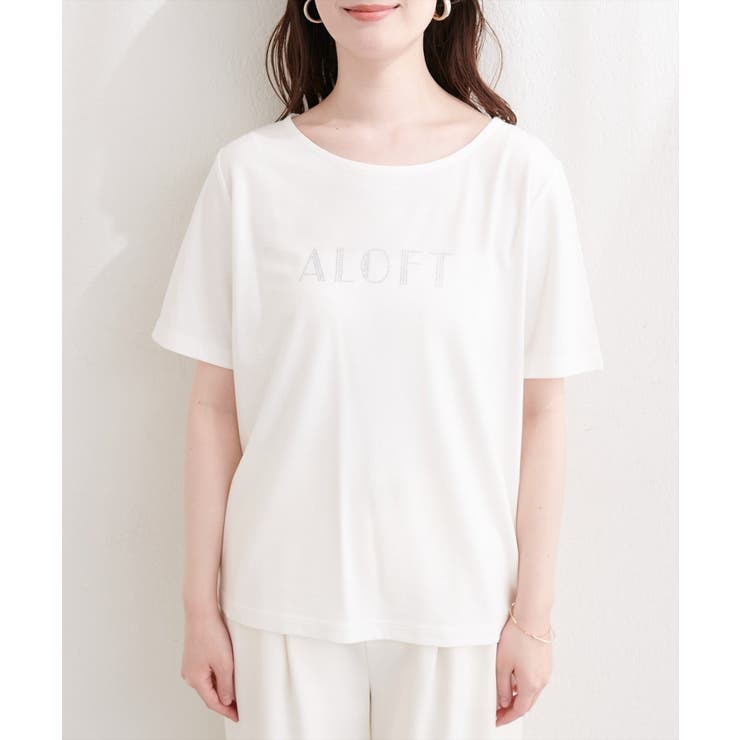 ラインストーンロゴ半袖Tシャツ | NICE CLAUP / OLIVE des OLIVE　OUTLET | 詳細画像14 
