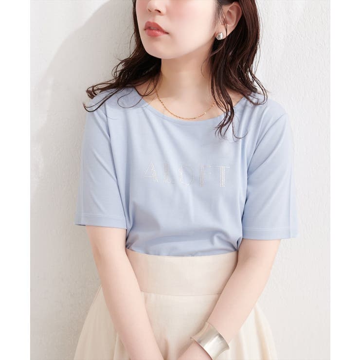 ラインストーンロゴ半袖Tシャツ | NICE CLAUP / OLIVE des OLIVE　OUTLET | 詳細画像22 