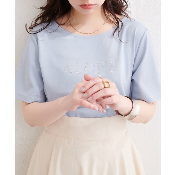 ラインストーンロゴ半袖Tシャツ | NICE CLAUP / OLIVE des OLIVE　OUTLET | 詳細画像23 