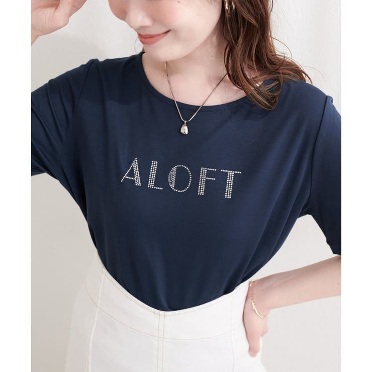 ラインストーンロゴ半袖Tシャツ | NICE CLAUP / OLIVE des OLIVE　OUTLET | 詳細画像26 
