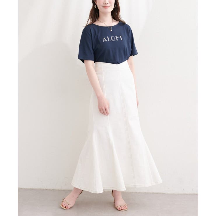 ラインストーンロゴ半袖Tシャツ | NICE CLAUP / OLIVE des OLIVE　OUTLET | 詳細画像27 