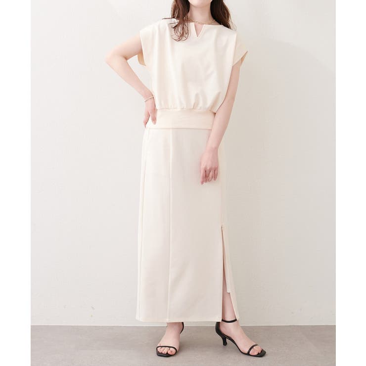【natural couture】きれいめポンチキーネックトップス | NICE CLAUP / OLIVE des OLIVE　OUTLET | 詳細画像3 