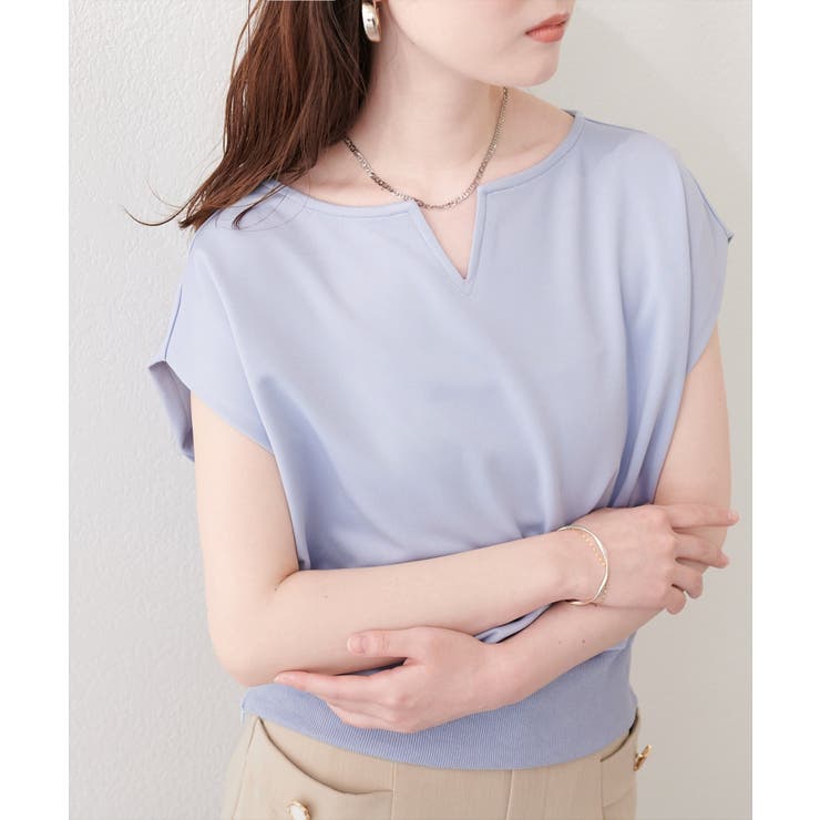 【natural couture】きれいめポンチキーネックトップス | NICE CLAUP / OLIVE des OLIVE　OUTLET | 詳細画像4 