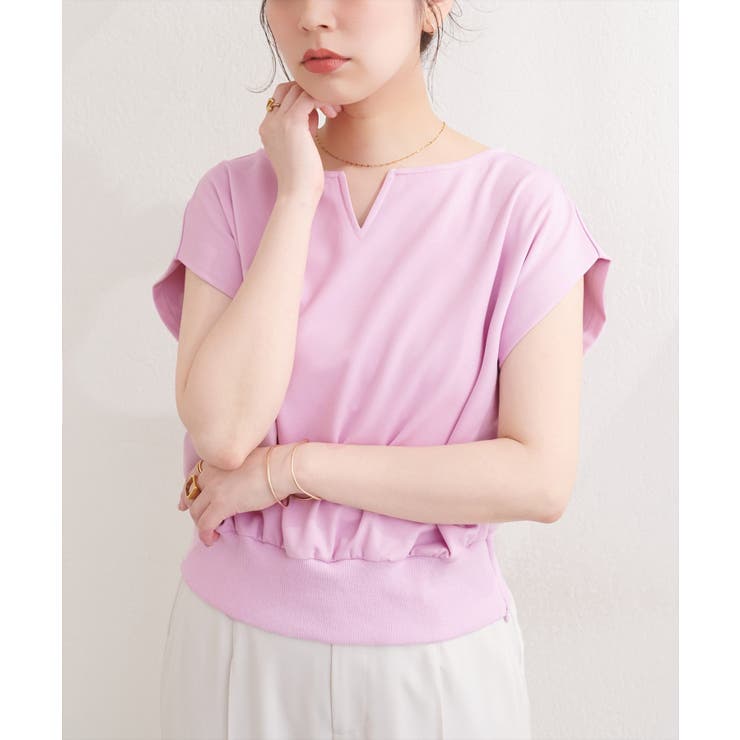 【natural couture】きれいめポンチキーネックトップス | NICE CLAUP / OLIVE des OLIVE　OUTLET | 詳細画像9 