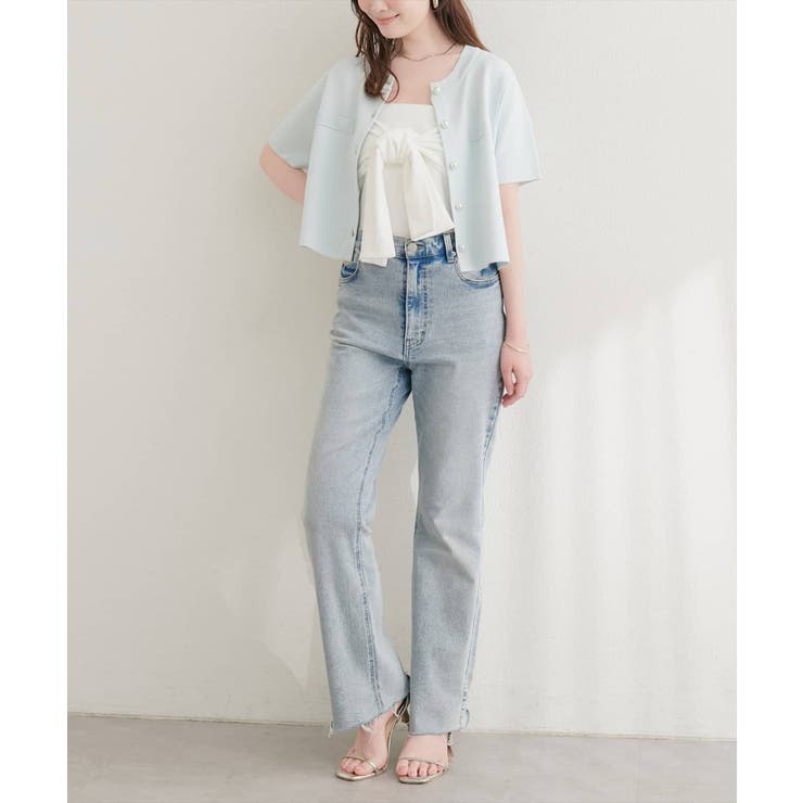 【natural couture】フロントリボンカップ付きキャミ | NICE CLAUP / OLIVE des OLIVE　OUTLET | 詳細画像6 