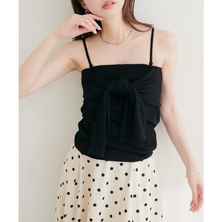 【natural couture】フロントリボンカップ付きキャミ | NICE CLAUP / OLIVE des OLIVE　OUTLET | 詳細画像8 