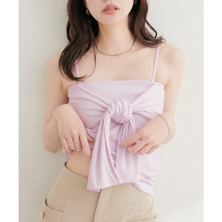 【natural couture】フロントリボンカップ付きキャミ | NICE CLAUP / OLIVE des OLIVE　OUTLET | 詳細画像24 