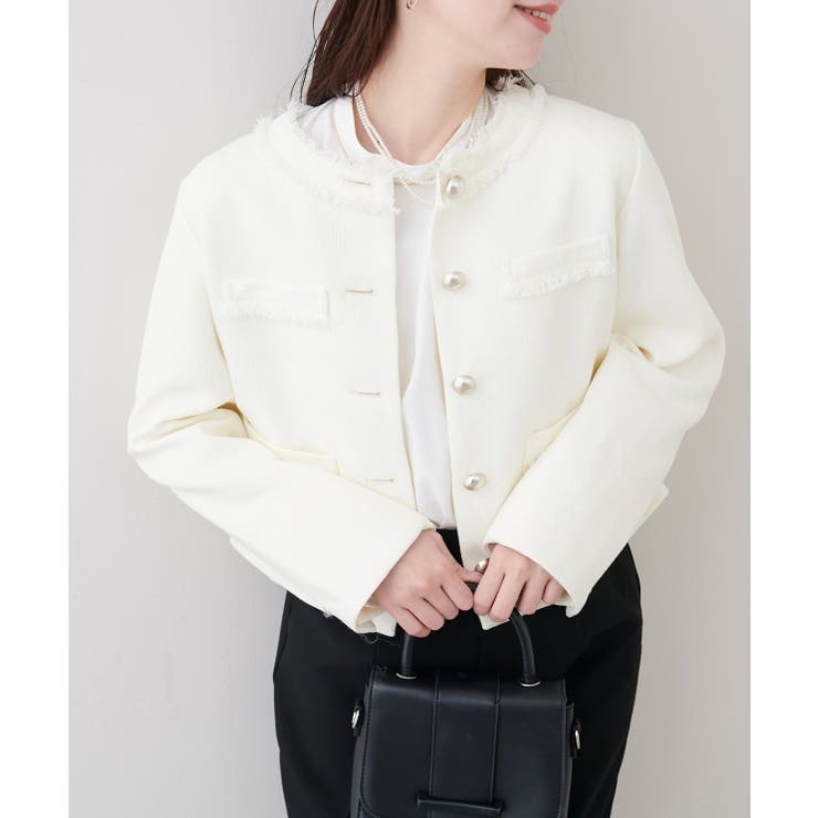 【natural couture】ツイードゆったりジャケット | NICE CLAUP / OLIVE des OLIVE　OUTLET | 詳細画像9 